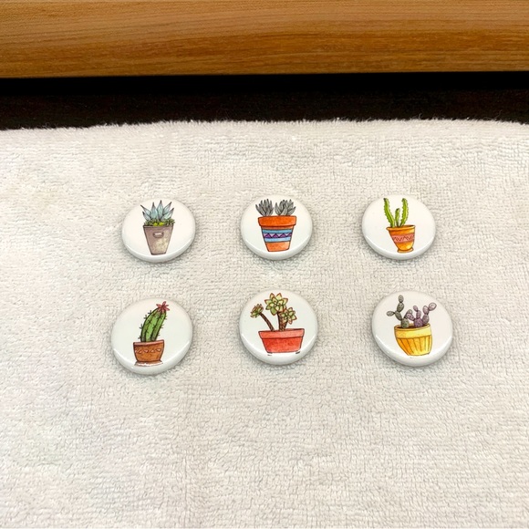 Six Succulent Magnets - Picture 2 of 3